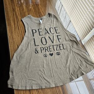 Brown Graphic Tank Top